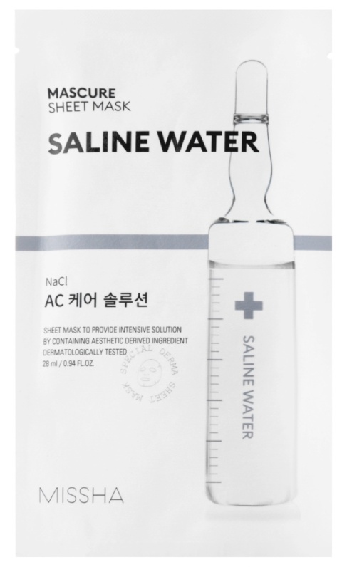MISSHA Maseczka w płacie do twarzy Mascure Ac Care Solution Sheet Mask Saline Water
