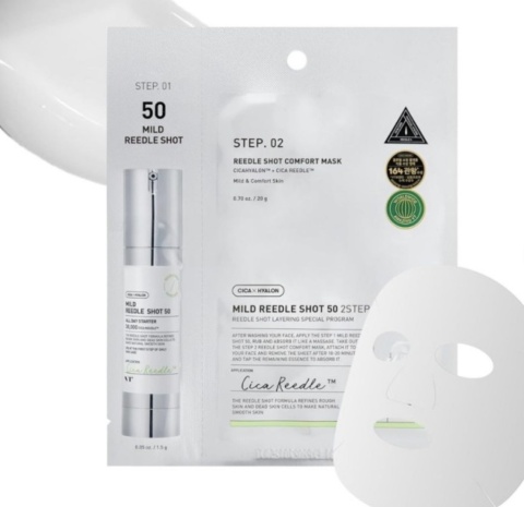 VT COSMETICS Cica x Hyalon Mild Reedle Shot 50 Maska do twarzy dwuetapowa