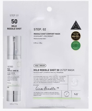 VT COSMETICS Cica x Hyalon Mild Reedle Shot 50 Maska do twarzy dwuetapowa