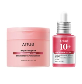 ANUA zestaw Niacinamide 10 TXA 4 Serum and 5 TXA Brightening Pad