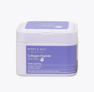 Mary&May - Collagen Peptide Vital Mask, Zestaw Maseczek do Twarzy - 30szt