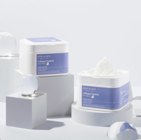 Mary&May - Collagen Peptide Vital Mask, Zestaw Maseczek do Twarzy - 30szt