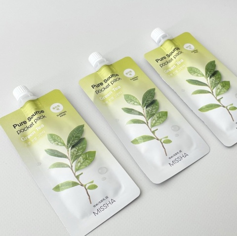 MISSHA - Maska na noc PURE SOURCE POCKET PACK GREEN TEA - 10ml