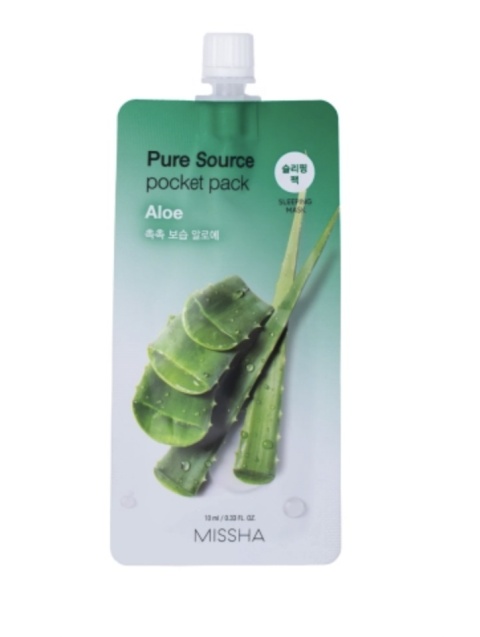 MISSHA - Pure Source Pocket Pack - Aloe - Nawilżająca Maska do Twarzy - 10ml