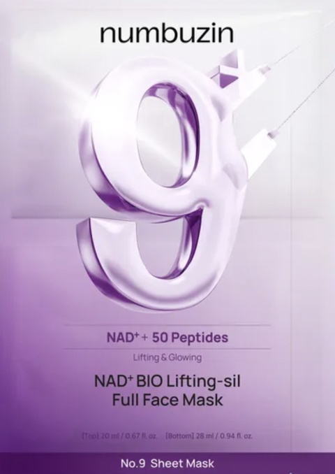 Numbuzin No. 9 NAD Bio Lifting-sil Full Face Pack Sheet, Maska do twarzy