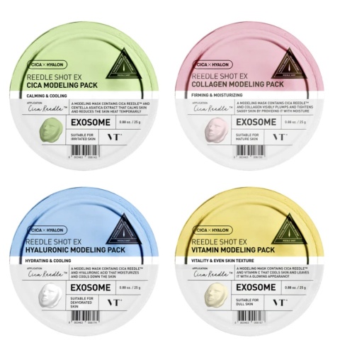VT Cosmetics - modeling pack set - CICA, Collagen, Hyaluron, Vitamin - 25g x 4